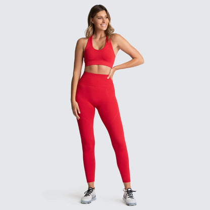 Seamless Gym Set Nylon Woman Sportswear - Elevra