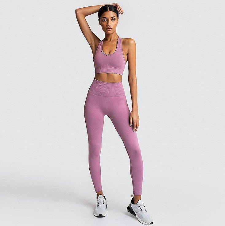 Seamless Gym Set Nylon Woman Sportswear - Elevra