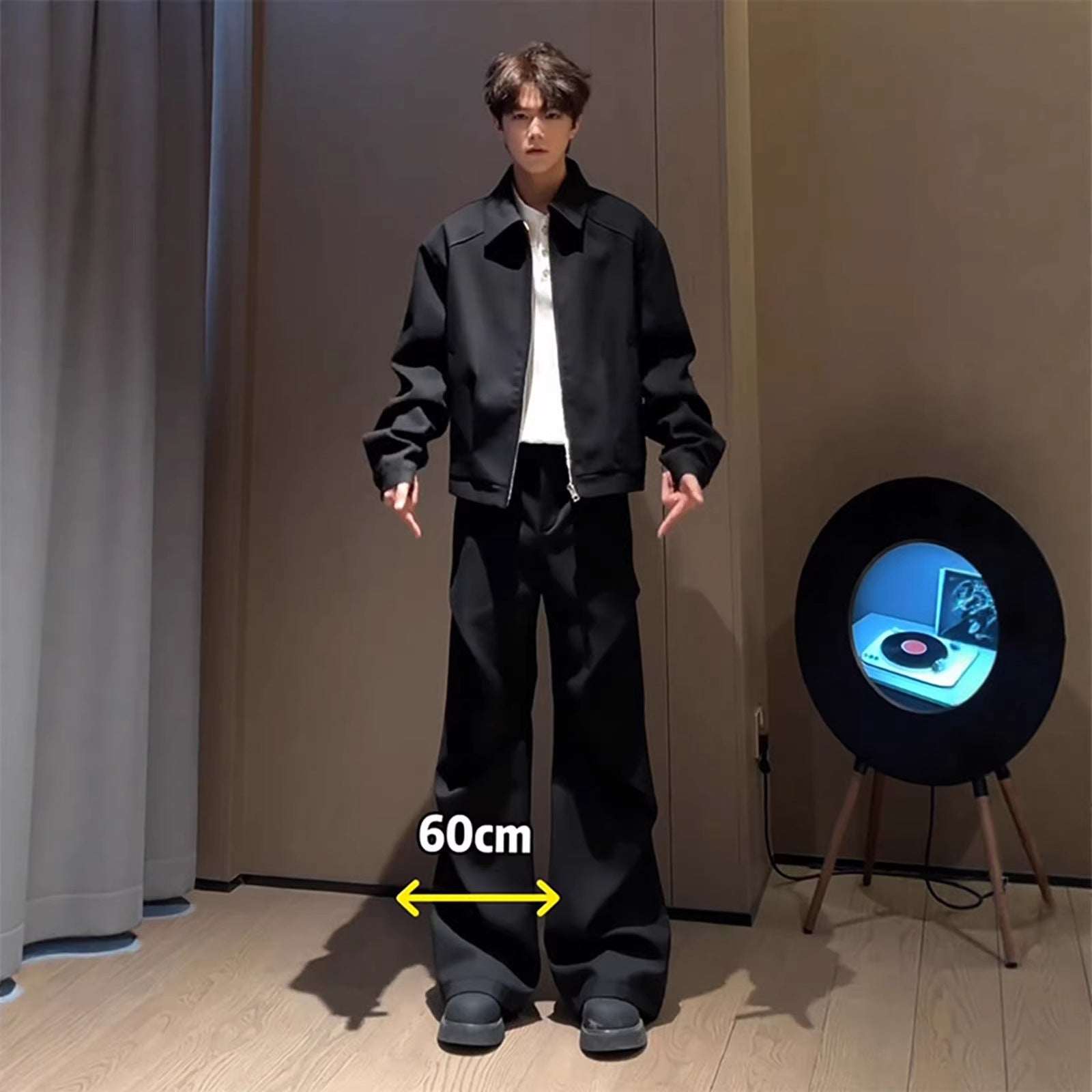 Shoulder - padded Cropped Avant - garde And Stylish Black Tech - inspired Jacket - Elevra