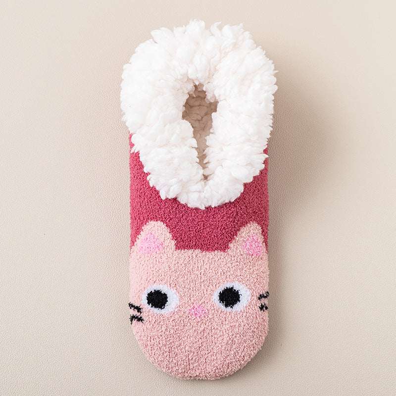 Thickened Indoor Non - Slip Socks – Warm Lambswool Room Socks - Elevra
