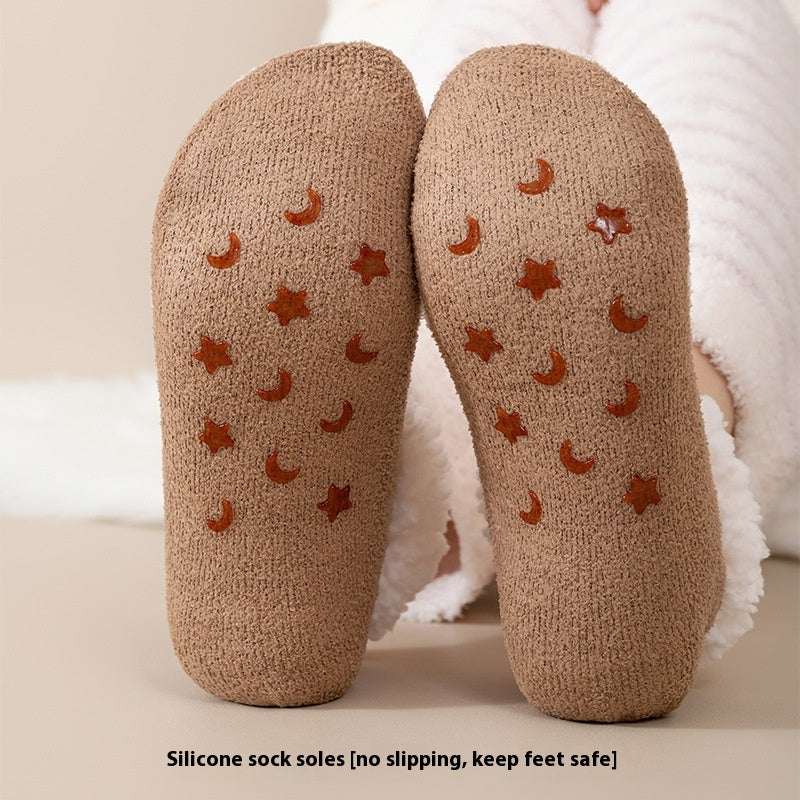 Thickened Indoor Non - Slip Socks – Warm Lambswool Room Socks - Elevra