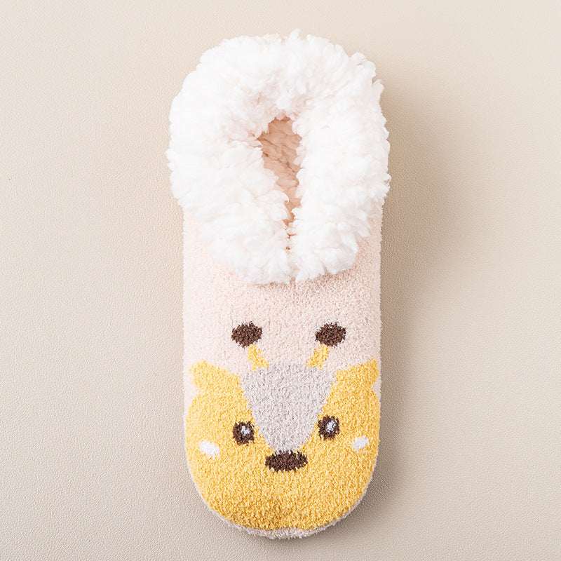 Thickened Indoor Non - Slip Socks – Warm Lambswool Room Socks - Elevra