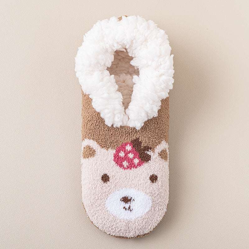 Thickened Indoor Non - Slip Socks – Warm Lambswool Room Socks - Elevra