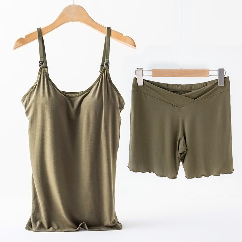 Underwired Padded Pregnant Woman Breastfeeding Overall Dress Set - Elevra