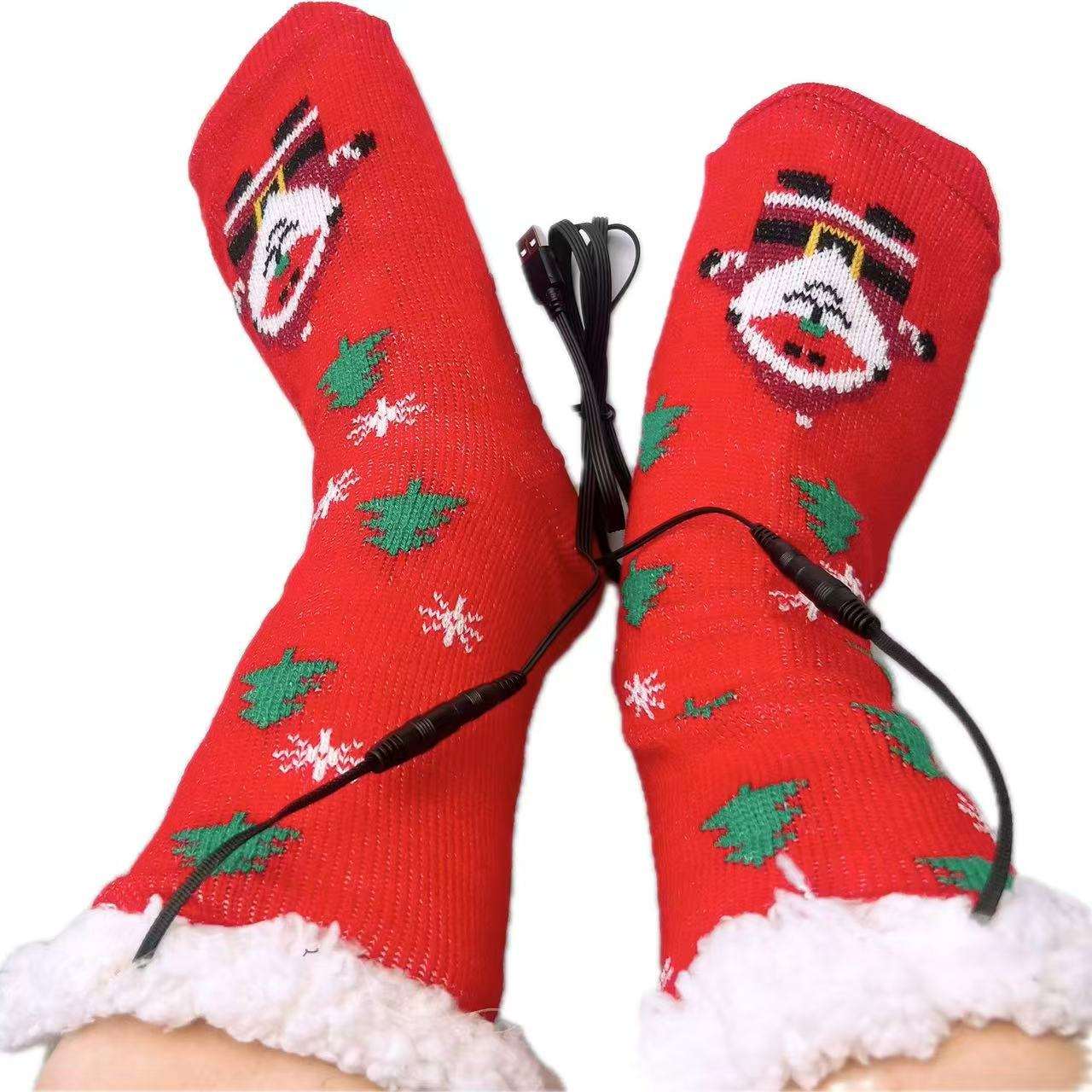 USB Electric Heating Socks –Warm Thickened Heated Room Socks - Elevra