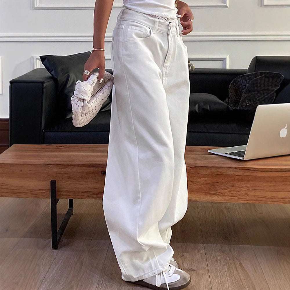 Vintage Jeans Wide Leg Casual Long Pants - Elevra
