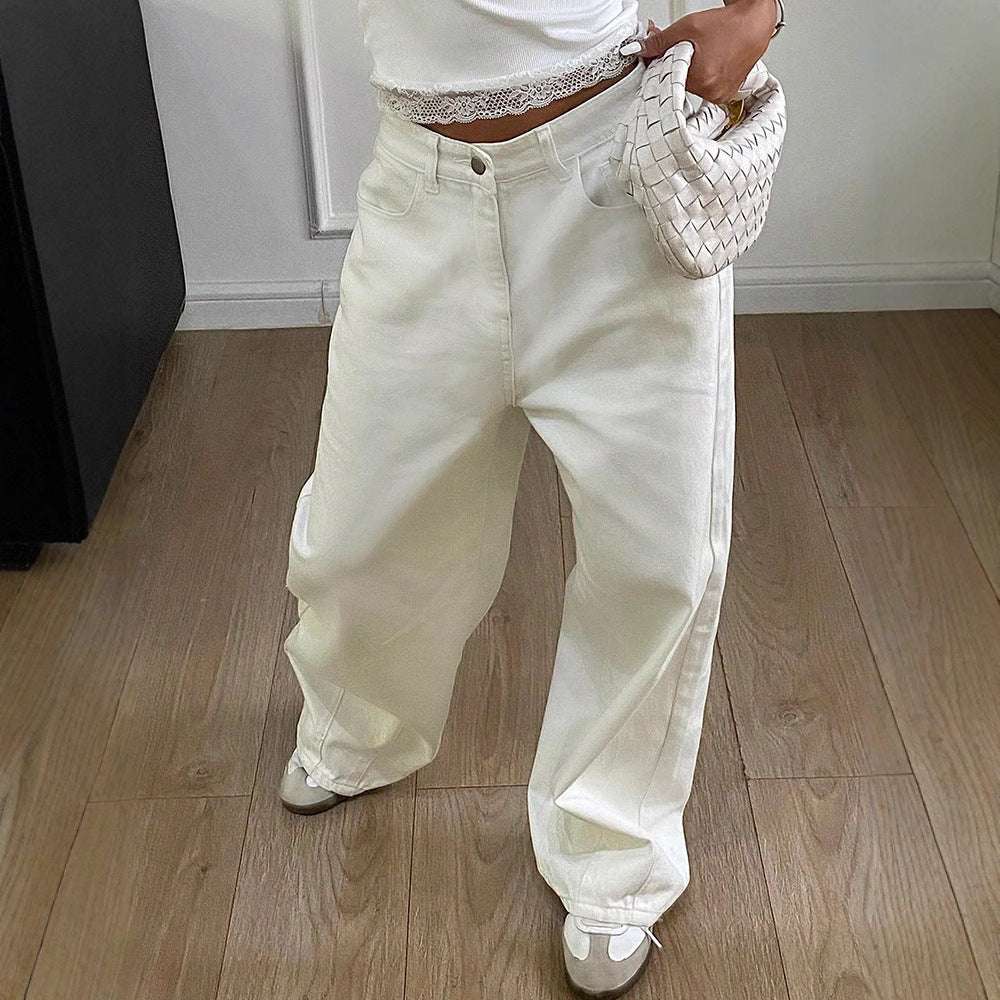 Vintage Jeans Wide Leg Casual Long Pants - Elevra