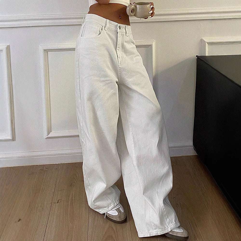 Vintage Jeans Wide Leg Casual Long Pants - Elevra