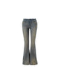 Vintage Washed Distressed Straight Leg Jeans - Elevra