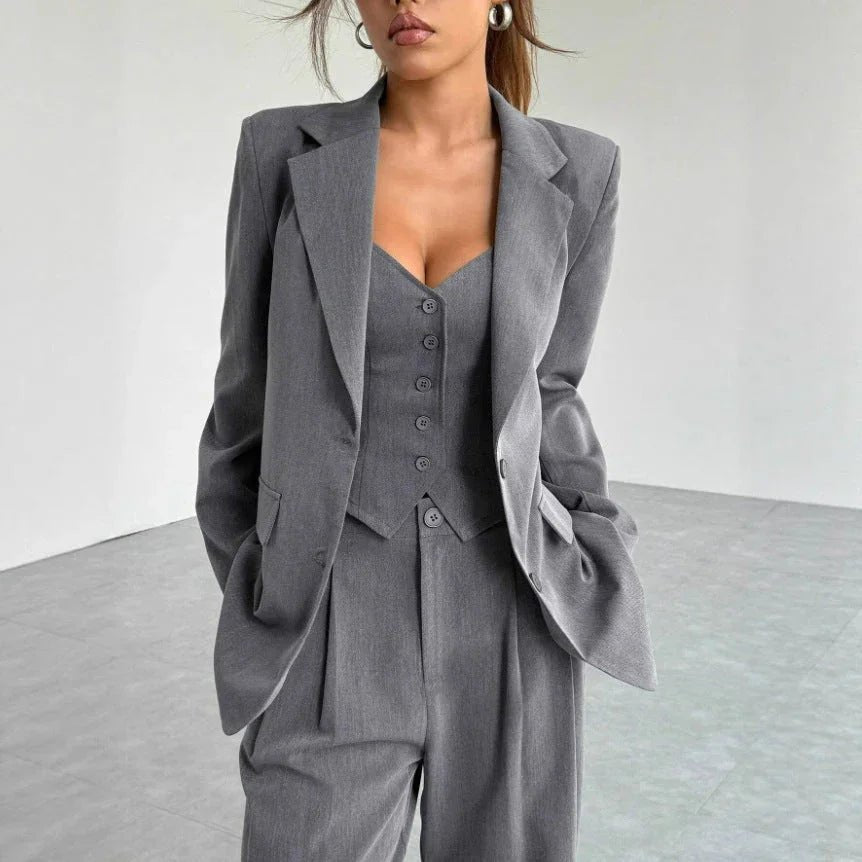 Women's Autumn And Winter Style Casual Three - piece Suit Pack - Elevra