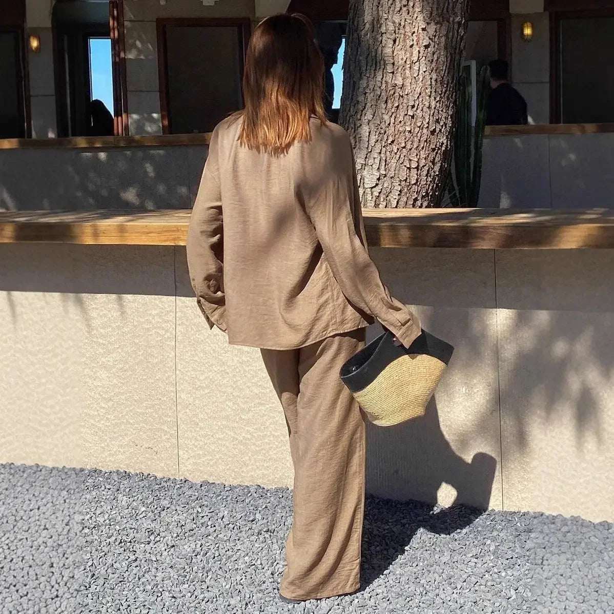 Women's Button Fashion Casual Two - piece Suit - Elevra