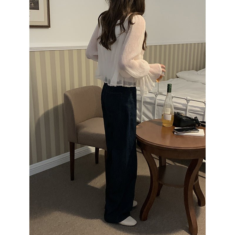 Women's High Waist Vintage Distressed Jeans - Elevra