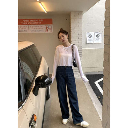 Women's High Waist Vintage Distressed Jeans - Elevra