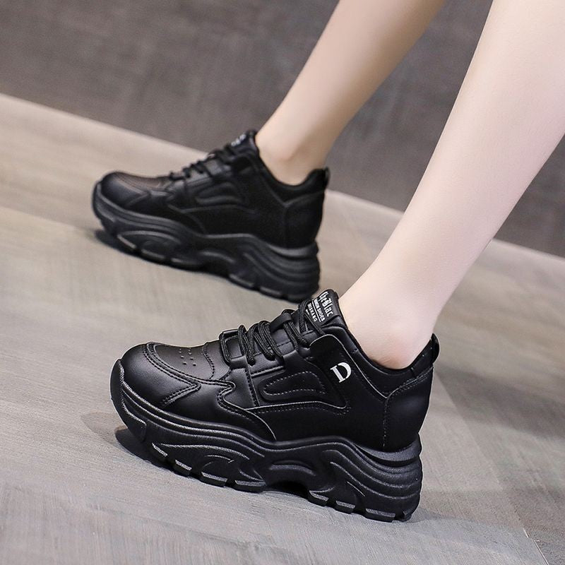 Women's Shoes Autumn Hidden Heel White Shoes Female Sneaker - Elevra