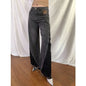 Women's Vintage Gray Long Jeans - Elevra